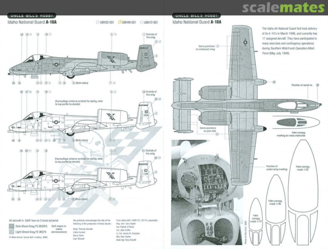 Boxart Idaho National Guard A-10A UBH-32001 Mike Grant Decals