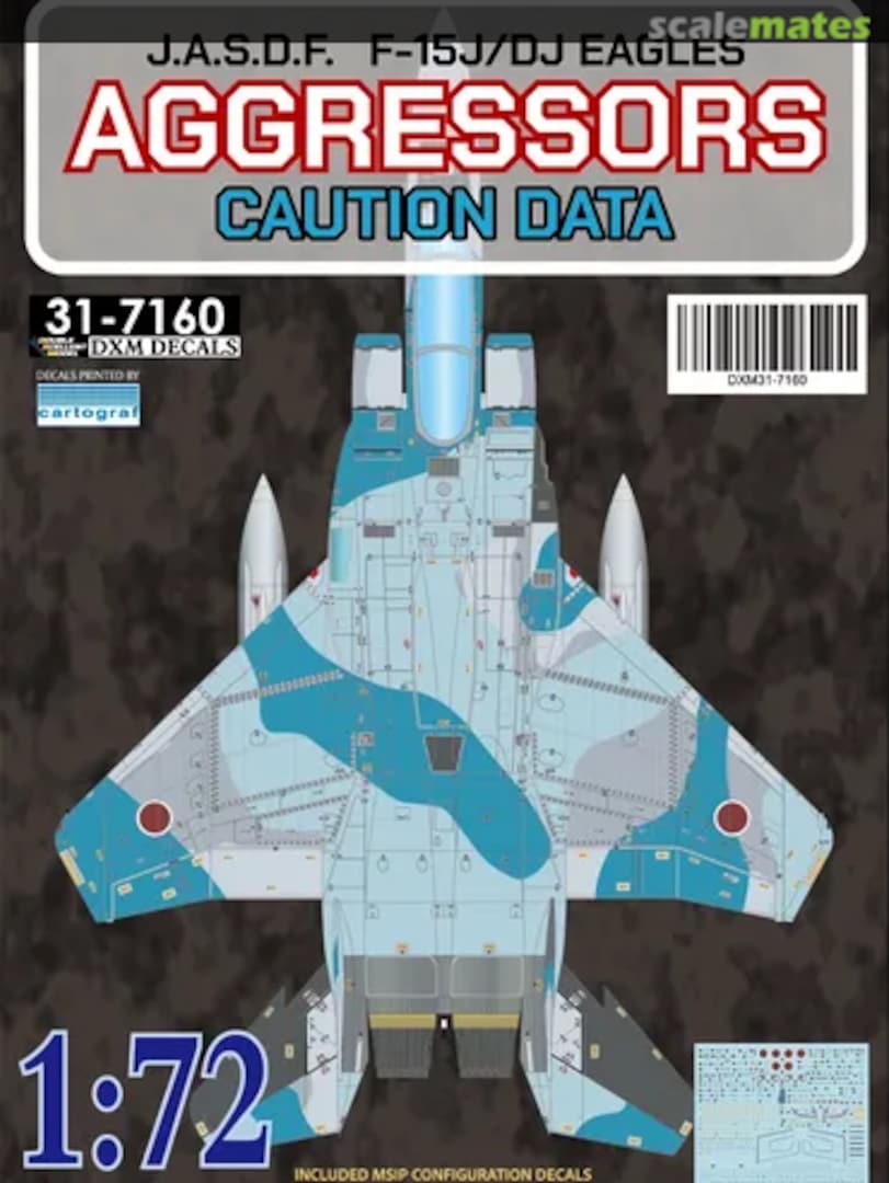 Boxart 1/72 F-15J/DJ JASDF Aggressors caution data 31-7160 DXM Decals