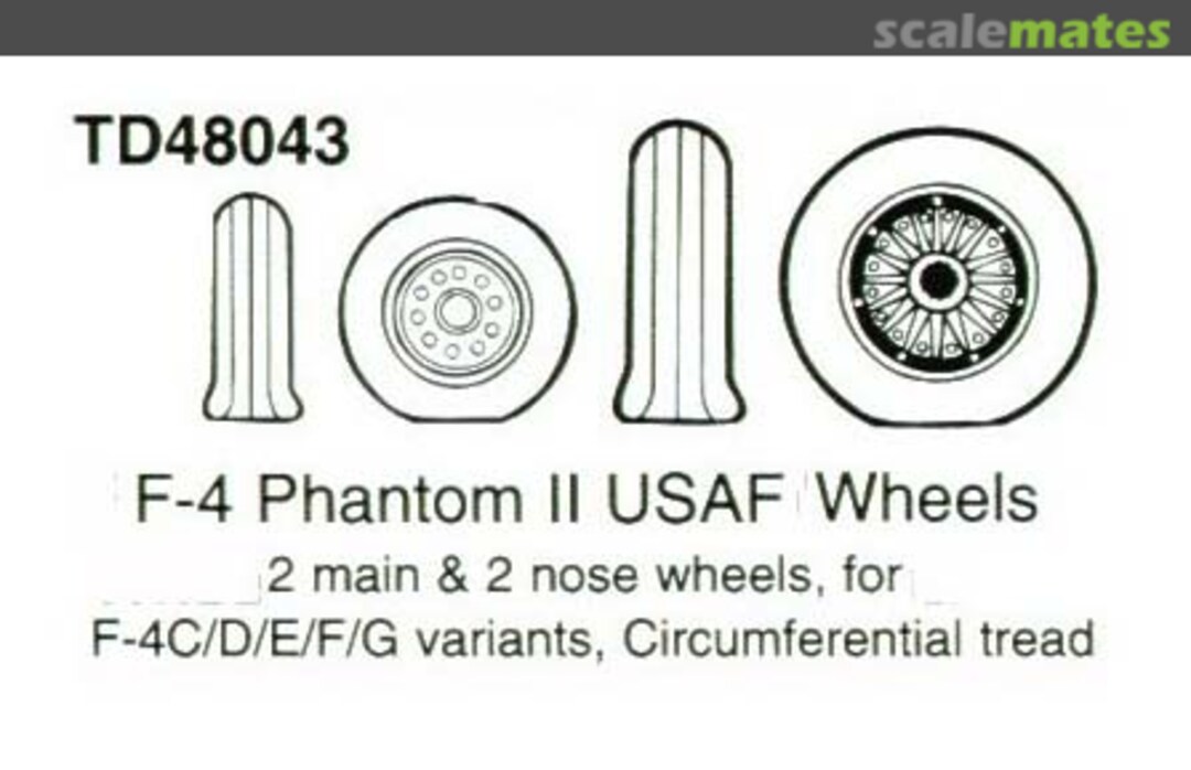 Boxart F-4 Phantom II Wheels 48043 True Details