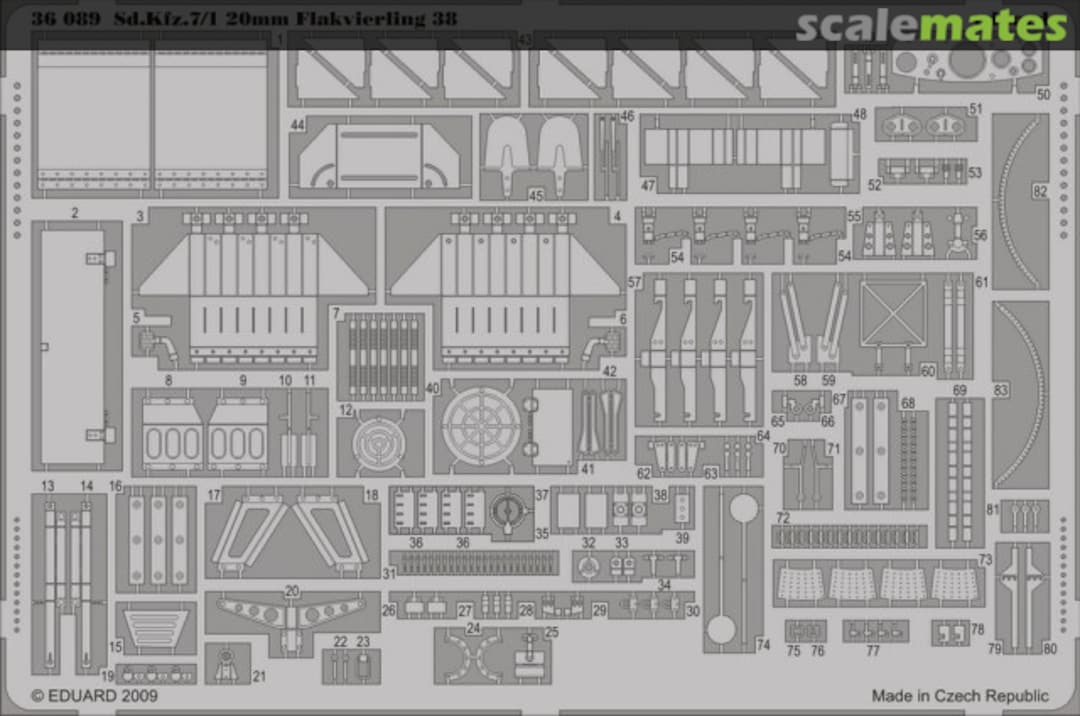 Boxart Sd.Kfz. 7/1 20mm Flakvierling 38 36089 Eduard