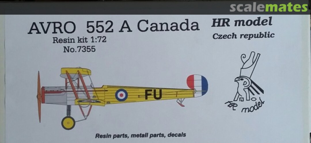 Boxart Avro 552 A 7355 HR Model