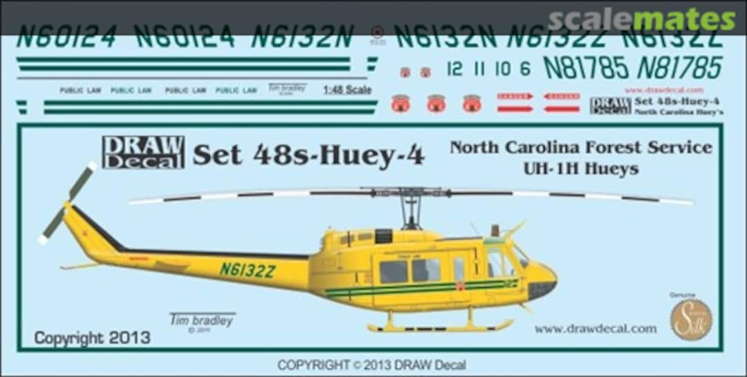 Boxart North Carolina Forest Service UH-1H Hueys 48-Huey-4 Draw Decal