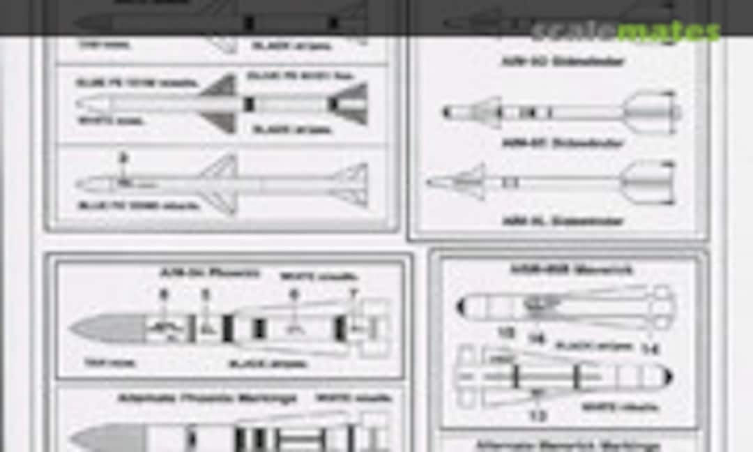 1:72 US Missile Markings (Warbird Decals 72030)