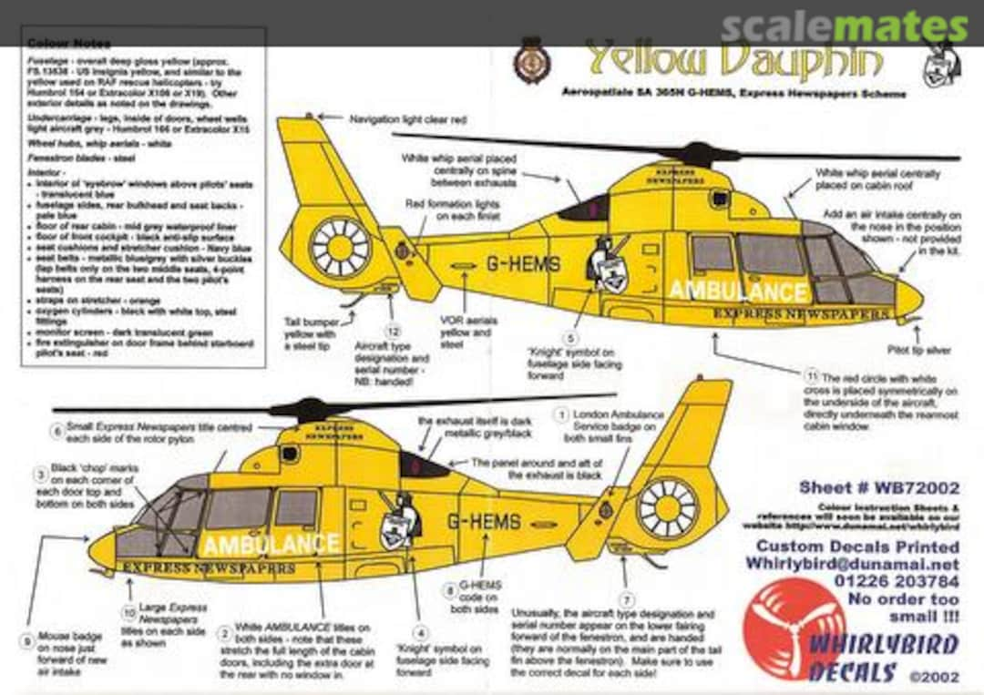 Boxart Aérospatiale AS 365 Dauphin II WB72002 Whirlybits