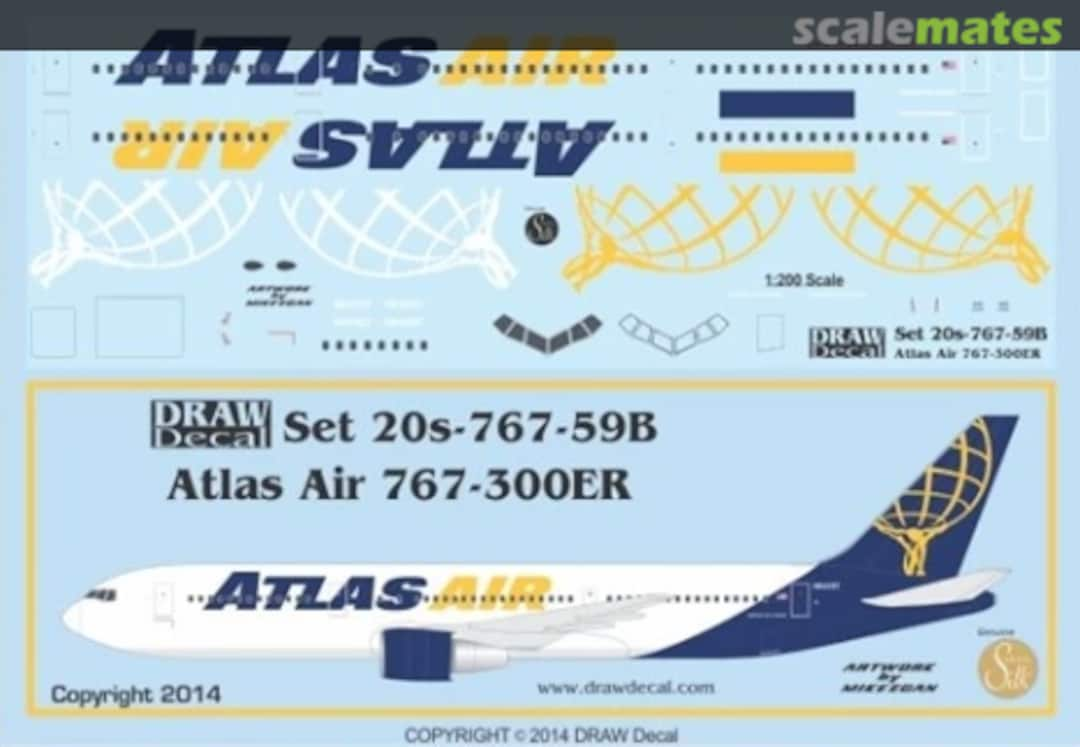 Boxart Atlas Air 767-300ER 20-767-59B Draw Decal