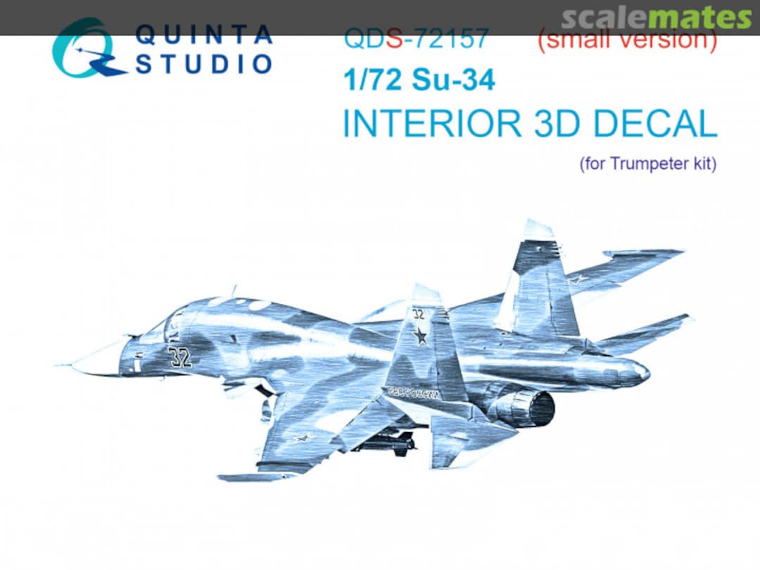 Boxart Su-34 interior 3D decals QDS-72157 Quinta Studio