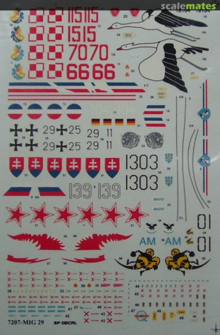 Boxart MiG-29 7207 SP-Decal