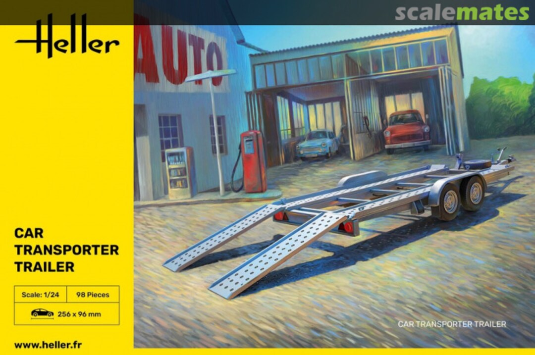 Boxart Car Transporter Trailer 80774 Heller