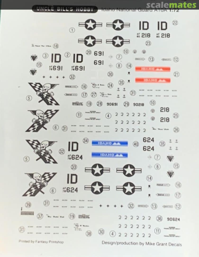 Boxart Idaho National Guard A-10A UHB-72001 Mike Grant Decals