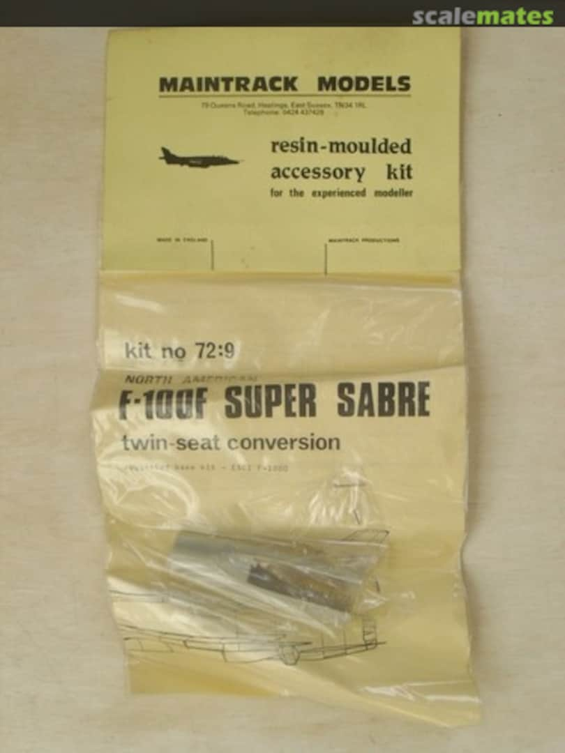 Boxart North American F-100F Super Sabre Two-seat Conversion 72:9 Maintrack Models