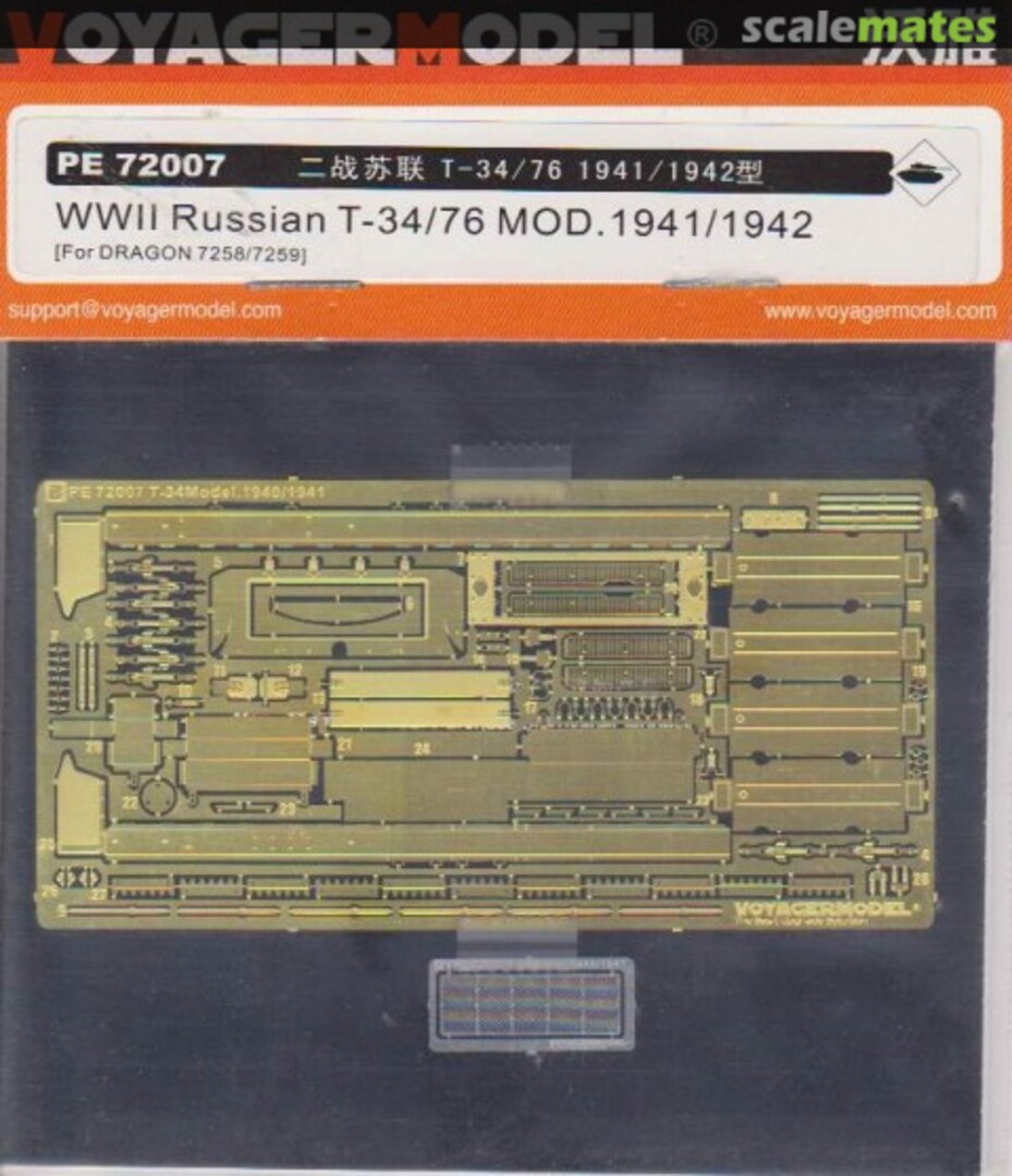 Boxart T-34/76 Mod. 1941/1942 PE72007 Voyager Model