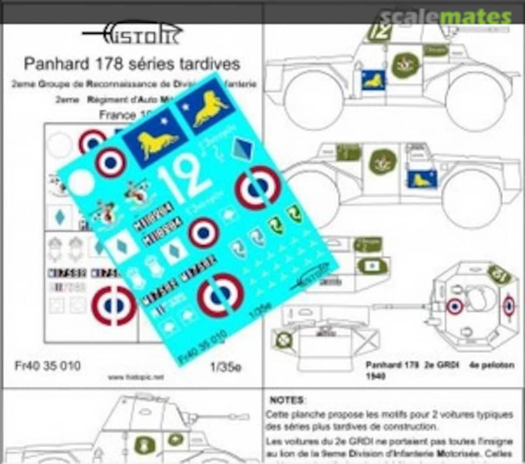 Boxart Panhard 178 Séries Tardives 35010 HISTOPIC