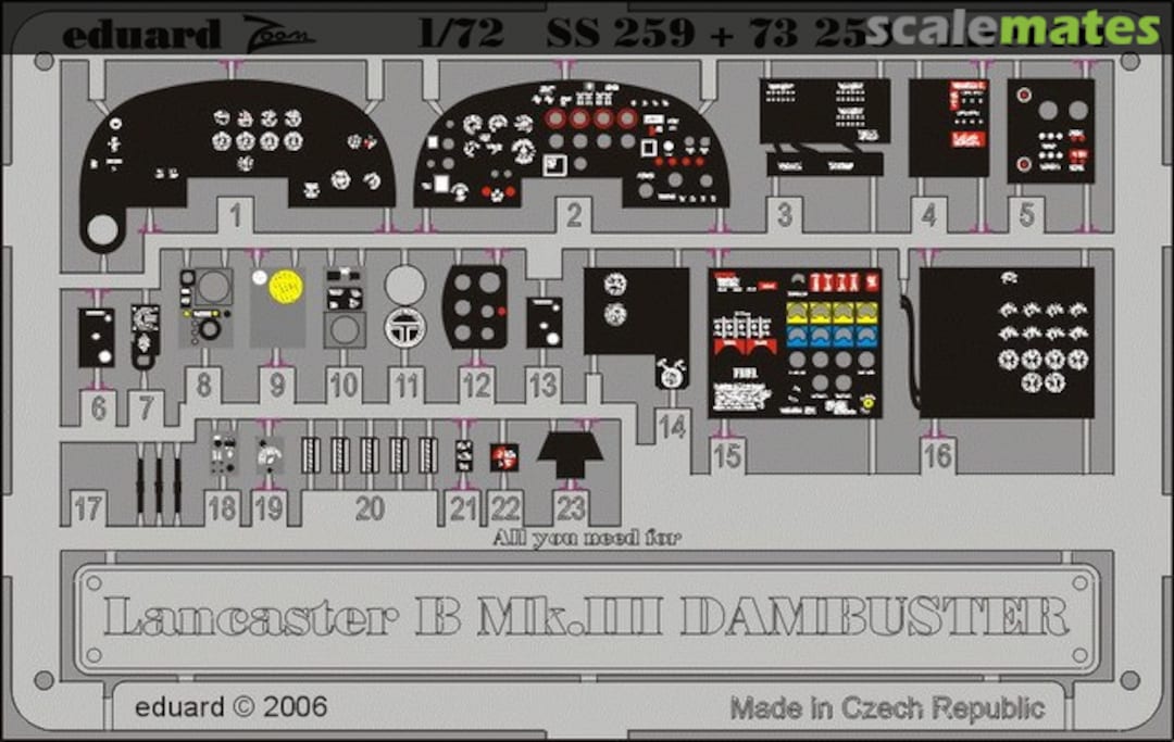 Boxart Lancaster B Mk.III Dambuster interior SS259 Eduard