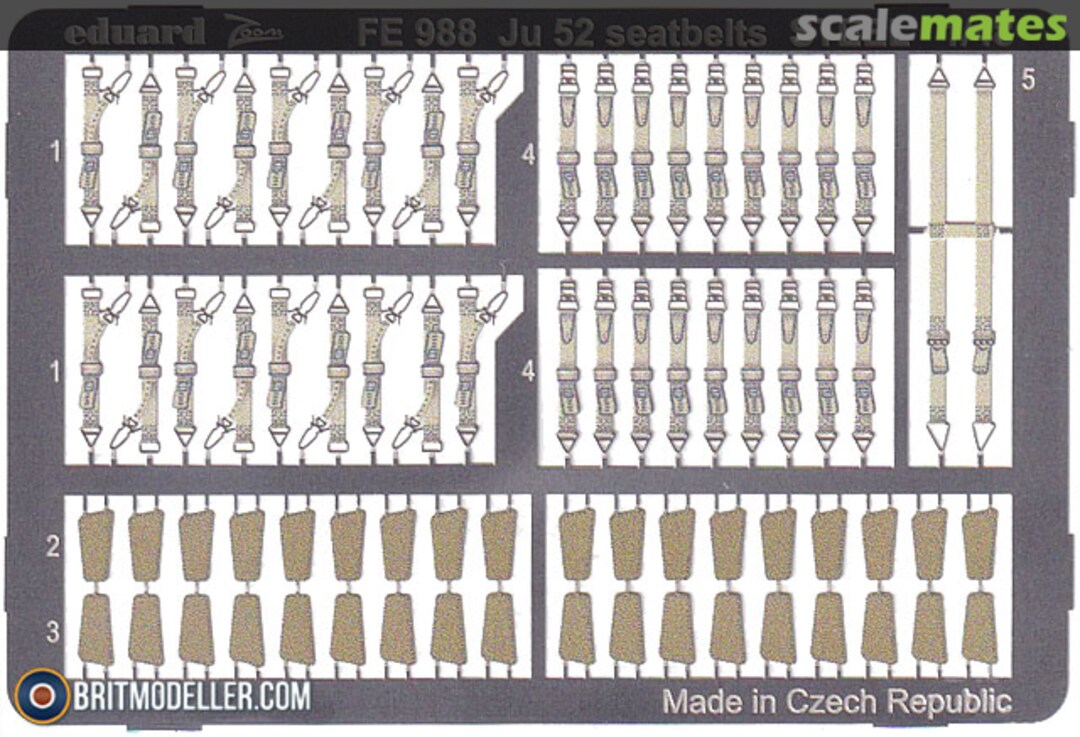 Boxart Ju 52 seatbelts STEEL FE988 Eduard