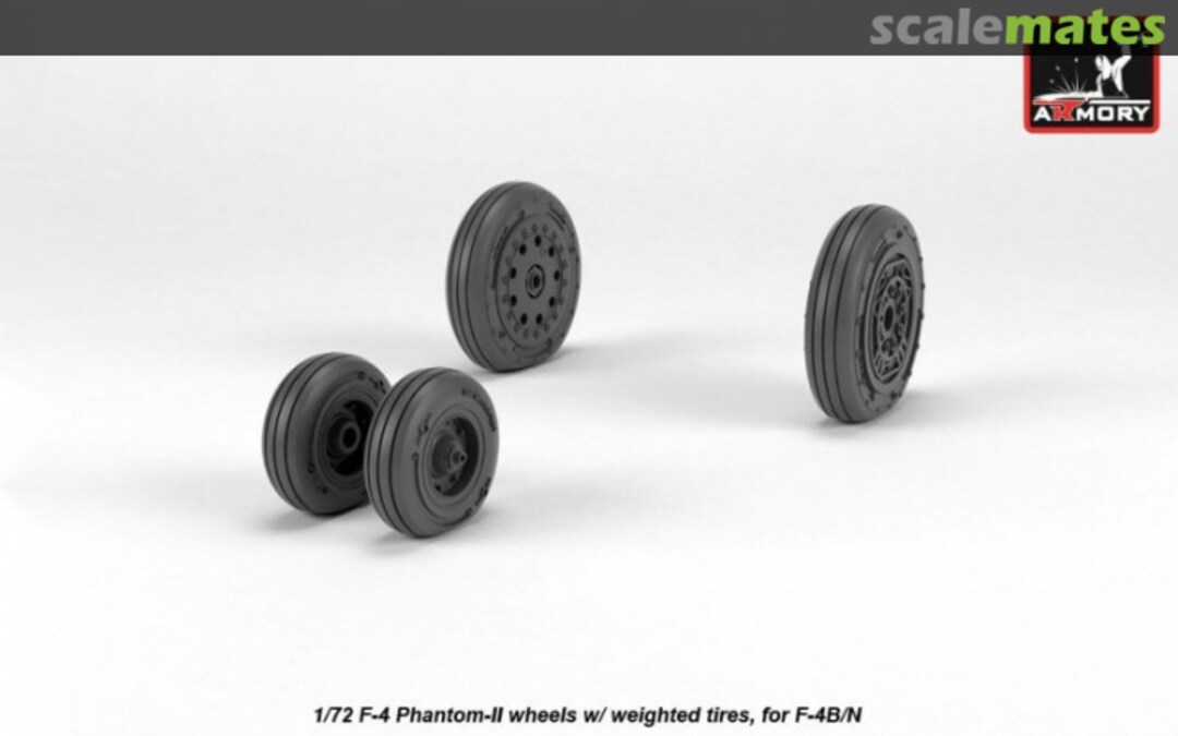 Boxart F-4 Phantom-II wheels w/ weighted tires, early AW72328 Armory