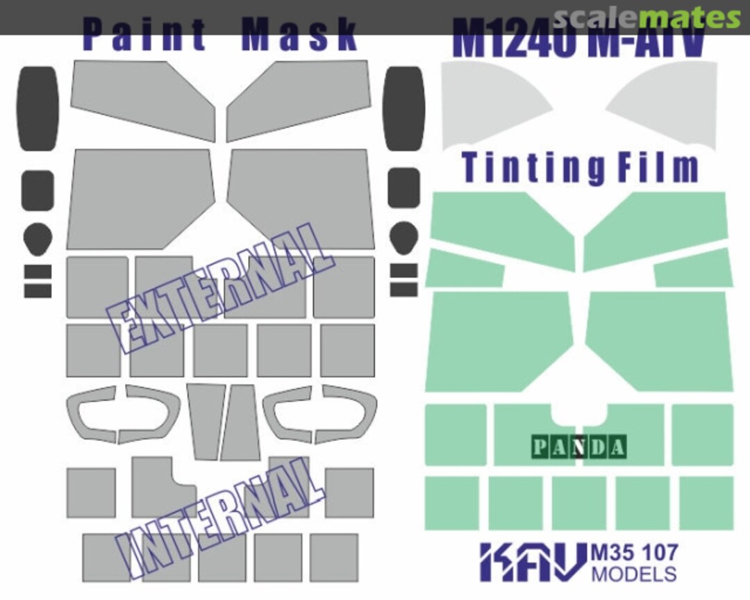 Boxart M-1240 M-ATV paint masks & tinting film KAV M35 107 KAV models