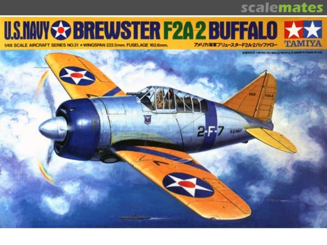 Boxart U.S.Navy Brewster F2A-2 Buffalo 61031 Tamiya