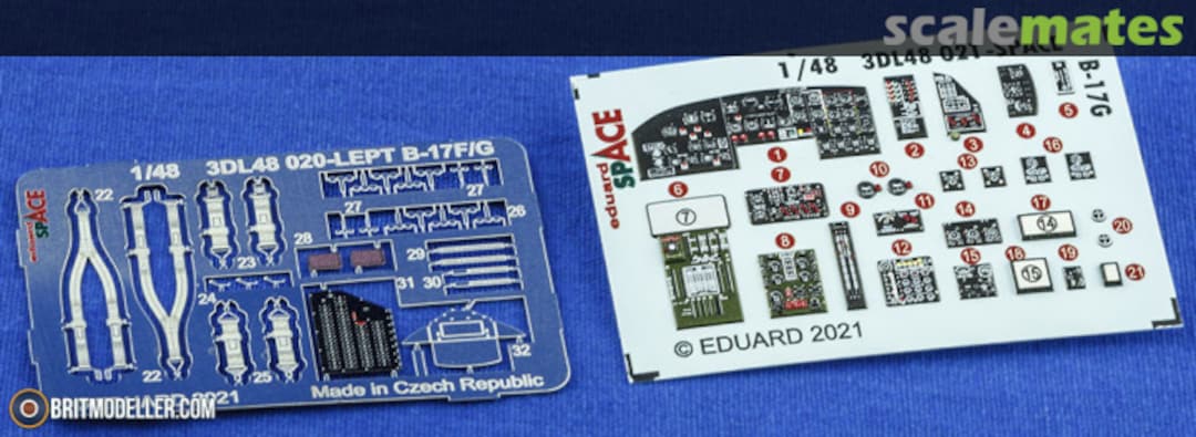 Boxart B-17G interior 3D decals 3DL48021 Eduard