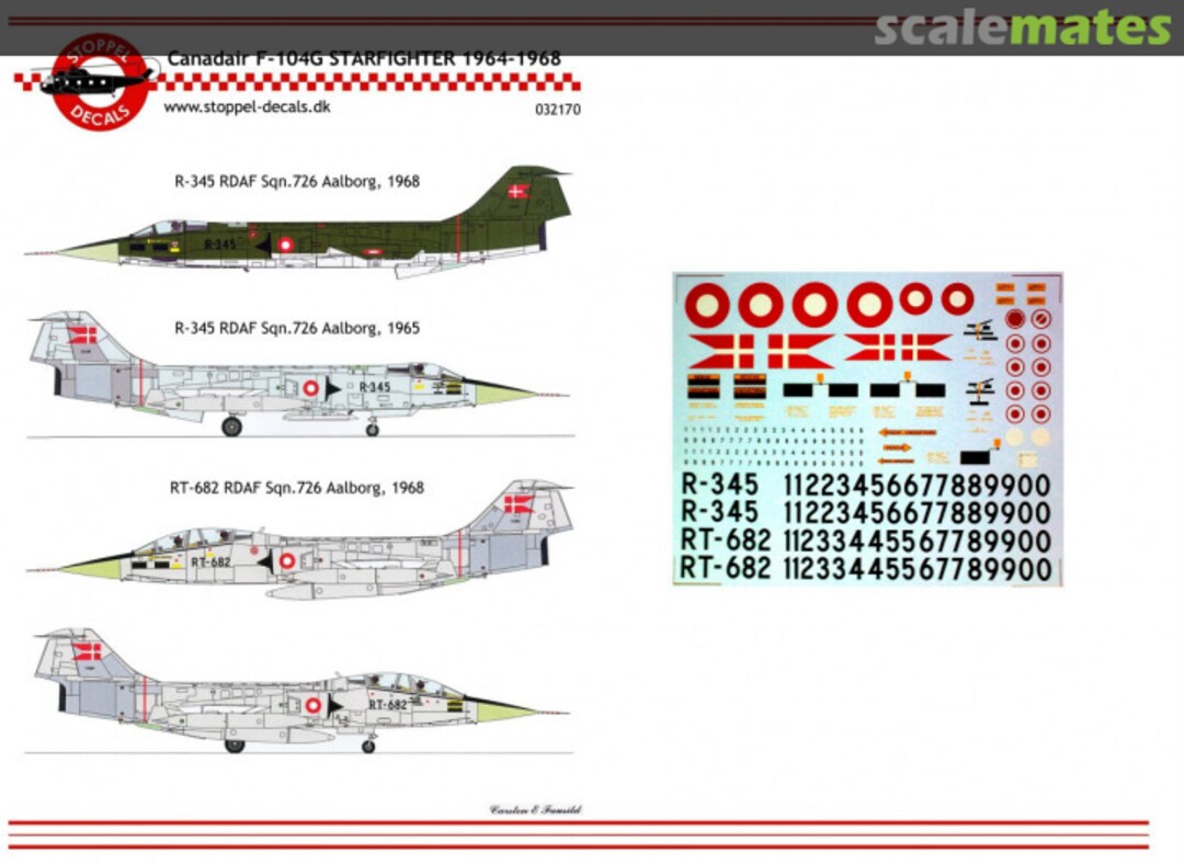 Boxart Canadair F-104G Starfighter 032170 Stoppel Decals