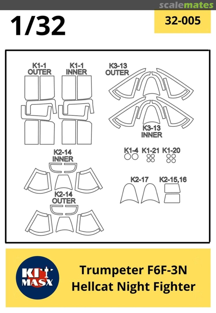 Boxart F6F-3N Hellcat Night Fighter 32-005 Kit Masx