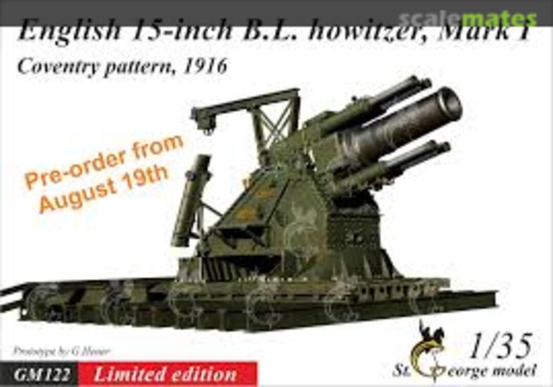 Boxart English 15 Inch B.L. Howitzer, Mark I GM122 St.George Model