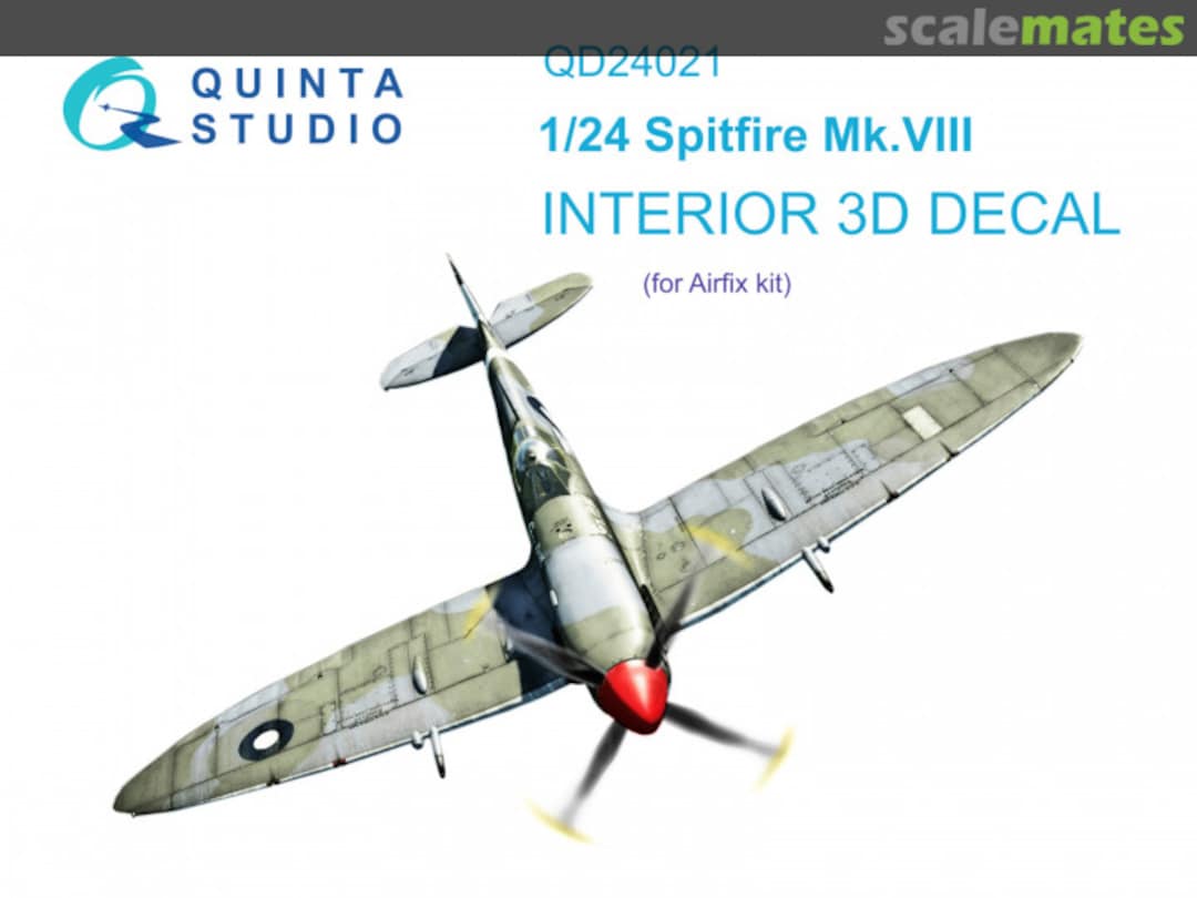 Boxart Spitfire Mk.VIII interior 3D decals QD24021 Quinta Studio