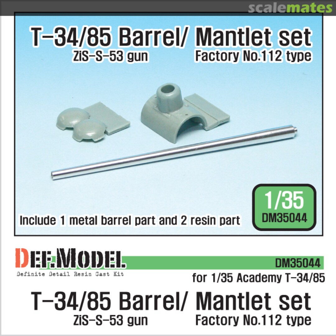 Boxart T-34/85 Metal Barrel/Mantlet Set DM35044 Def.Model