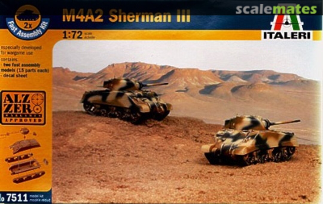 Boxart M4A2 Sherman III 7511 Italeri