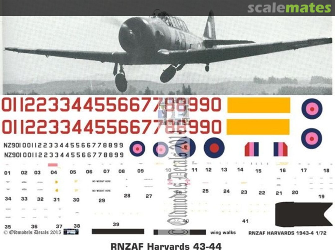 Boxart RNZAF Harvards 1943-44 OMD0799 Oldmodels Decals