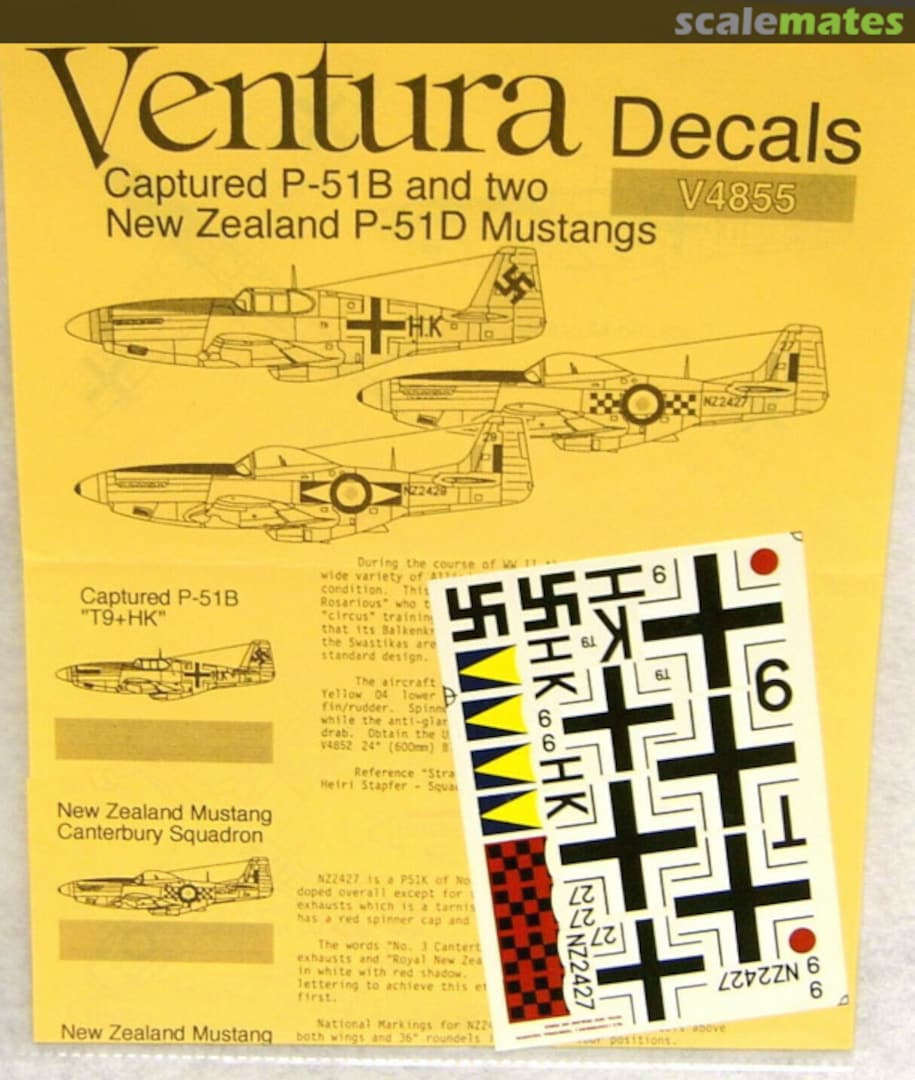 Boxart Captured P-51B and two New Zealand P-51D Mustangs V4855 Ventura