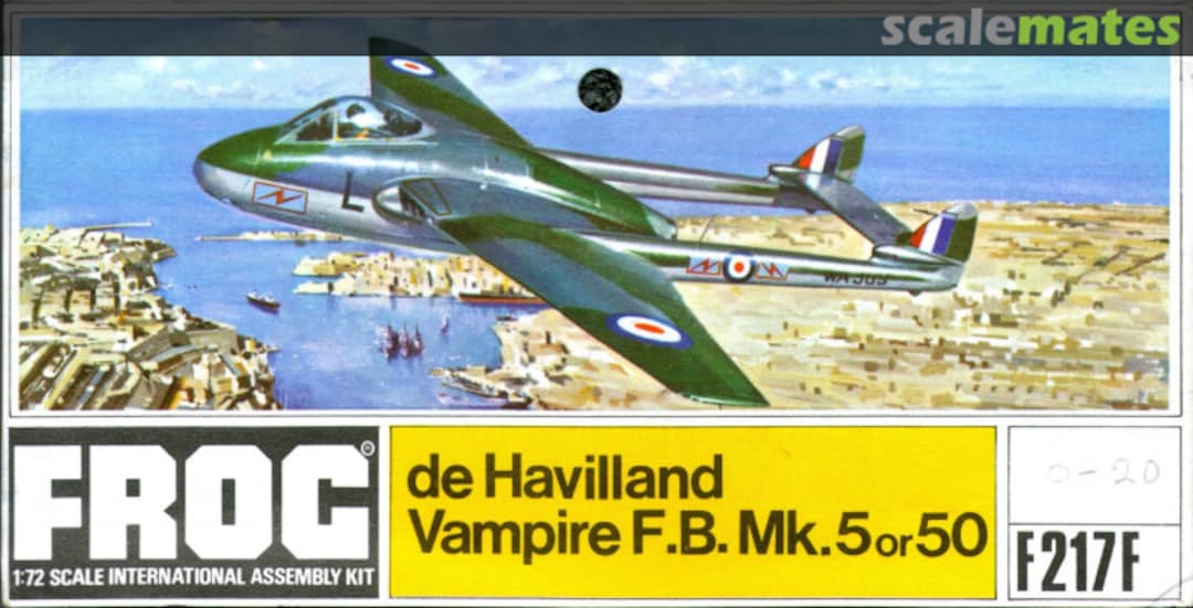 Boxart de Havilland Vampire F.B. Mk.5 or 50 F217F FROG