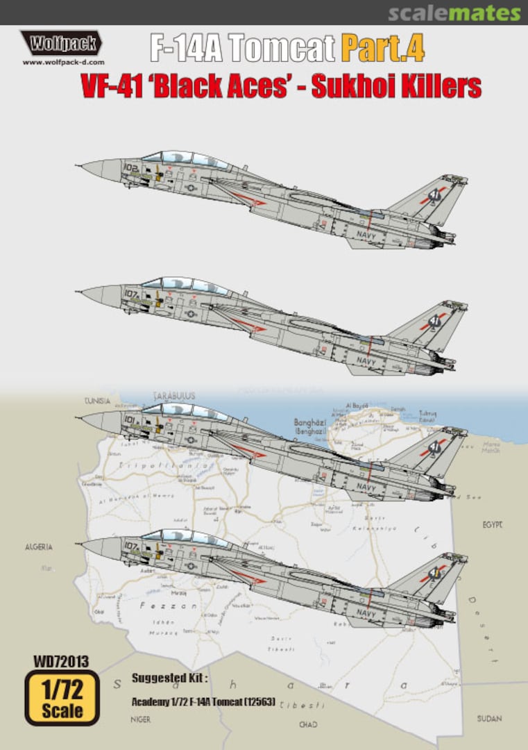 Boxart F-14A Tomcat Part.4 - VF-41 'Black Aces' - Sukhoi Killers WD72013 Wolfpack