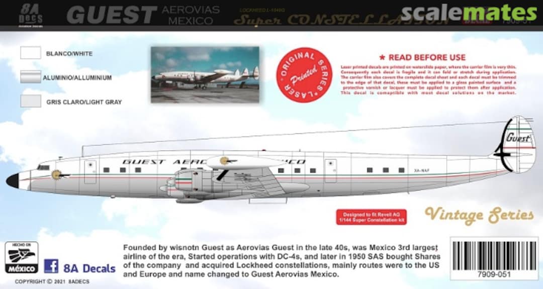 Boxart Guest Aerovias connie 7909-51-144 8aDecs