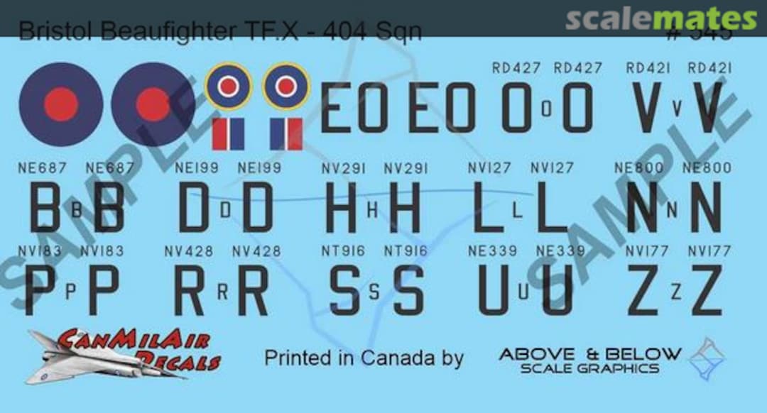 Boxart Bristol Beaufighter TF.X 545 Above & Below Graphics