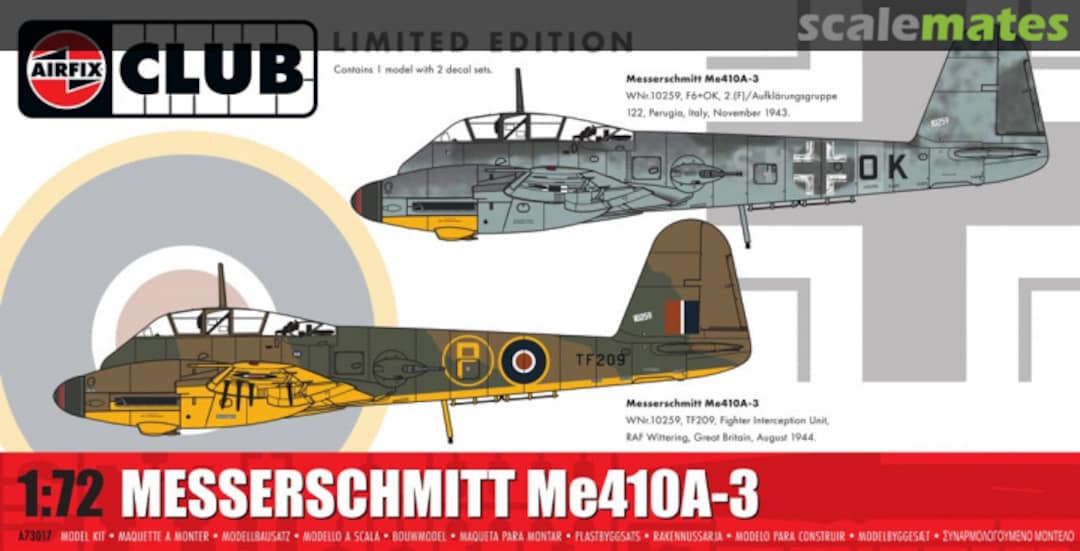 Boxart Messerschmitt Me 410A-3 A73017 Airfix