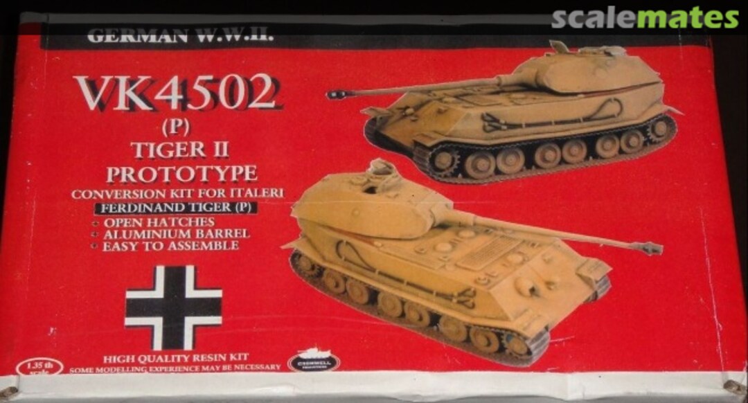 Boxart VK4502(P) Tiger II prototype CA43 Cromwell Models