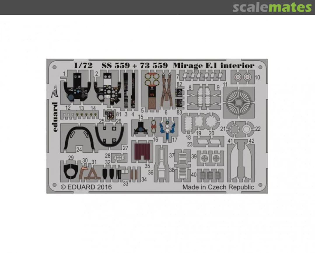 Boxart Mirage F.1 interior SS559 Eduard