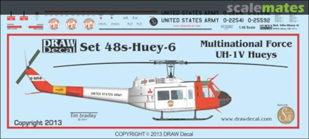 Boxart Multinational Force UH-1V Hueys 48-Huey-6 Draw Decal