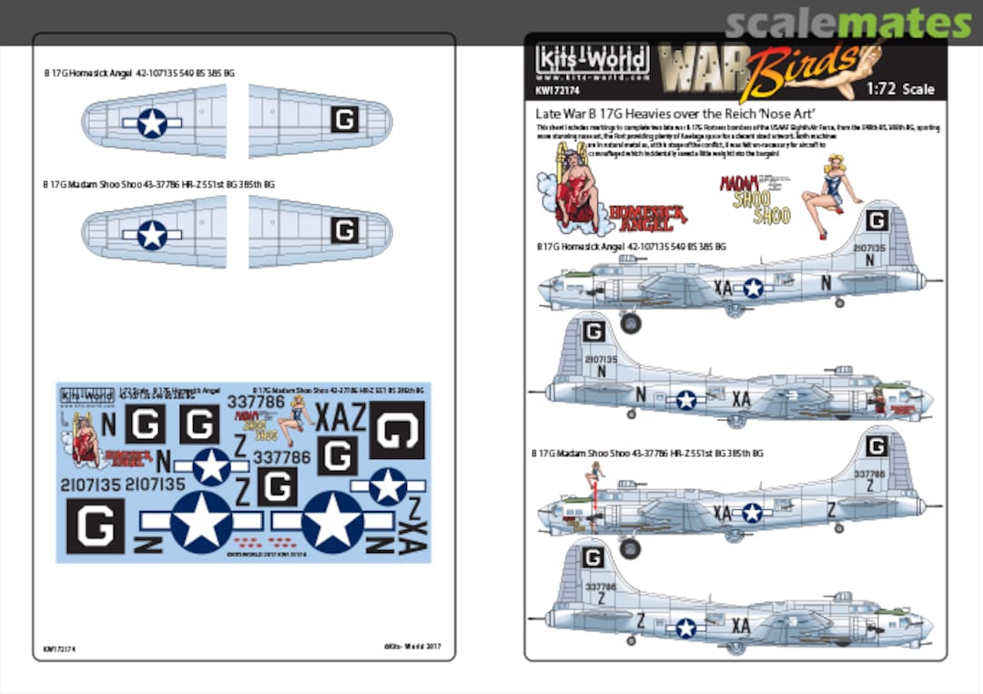 Boxart Boeing B-17G Flying Fortress KW172174 Kits-World