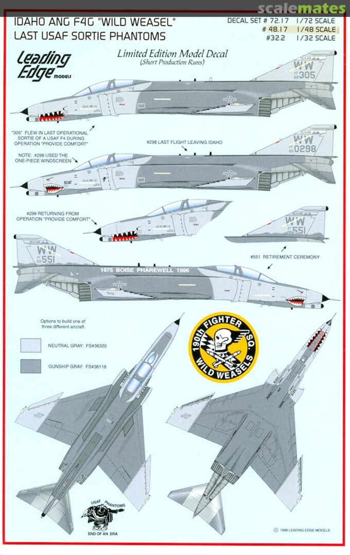 Boxart Idaho ANG F-4G "Wild Weasel" 48.17 Leading Edge