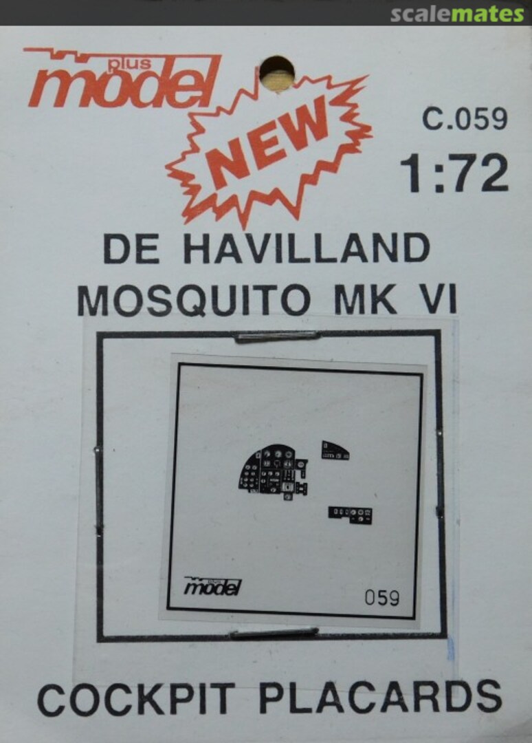 Boxart De Havilland Mosquito Mk VI Cockpit Placards C.059 PlusModel