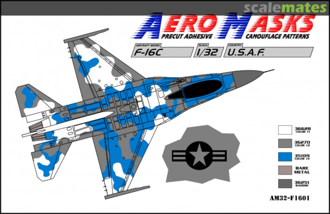 Boxart F-16C USAF AM32-F1601 AeroMasks