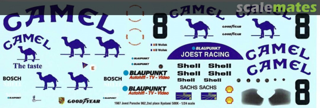 Boxart Porsche 962 C #004 "CAMEL"  Indycals