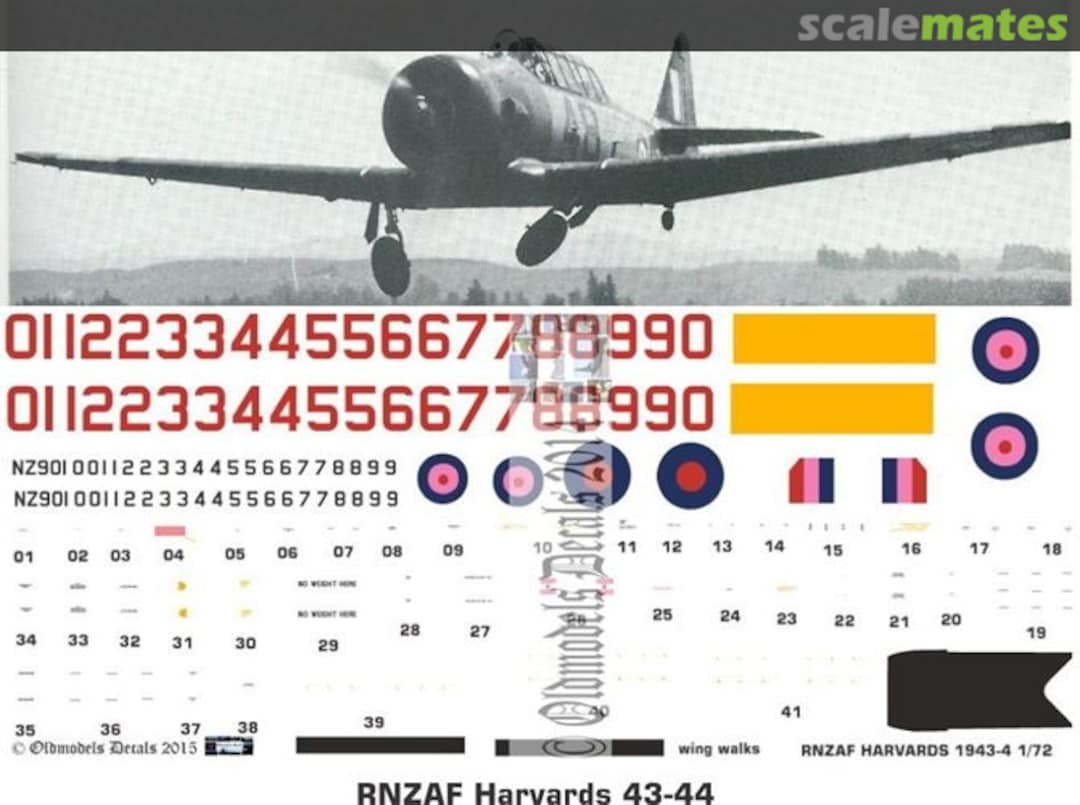 Boxart RNZAF Harvards 1943-44 OMD0800 Oldmodels Decals