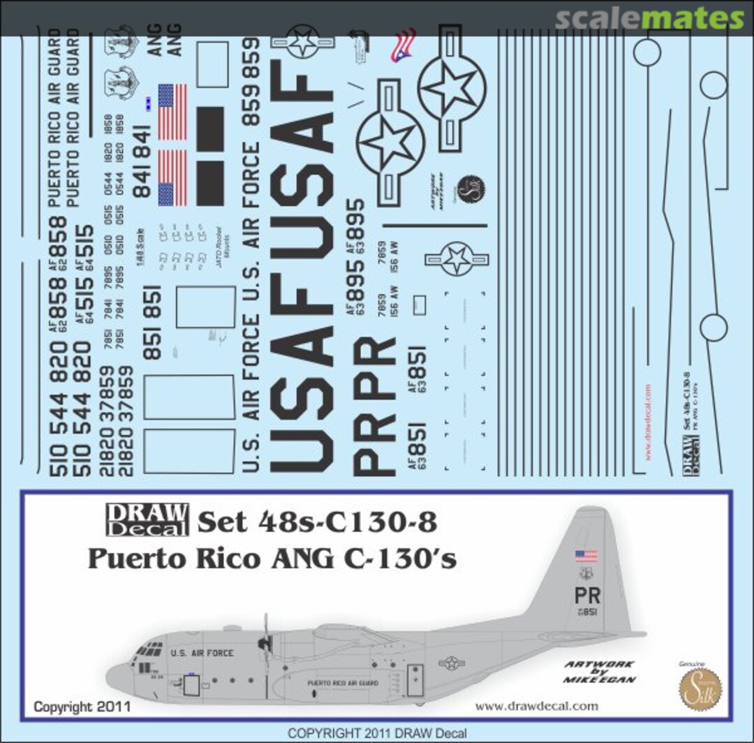 Boxart Lockheed C-130 Hercules 48-C130-8 Draw Decal