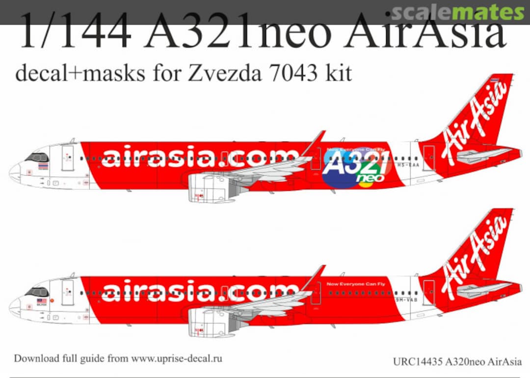 Boxart A321neo AirAsia URC14435 UpRise Decal Serbia