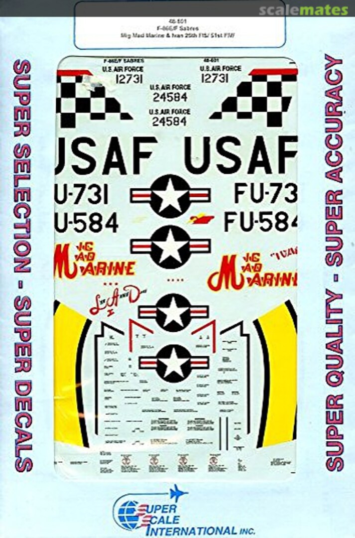 Boxart F-86E/F Sabres 48-0601 SuperScale International