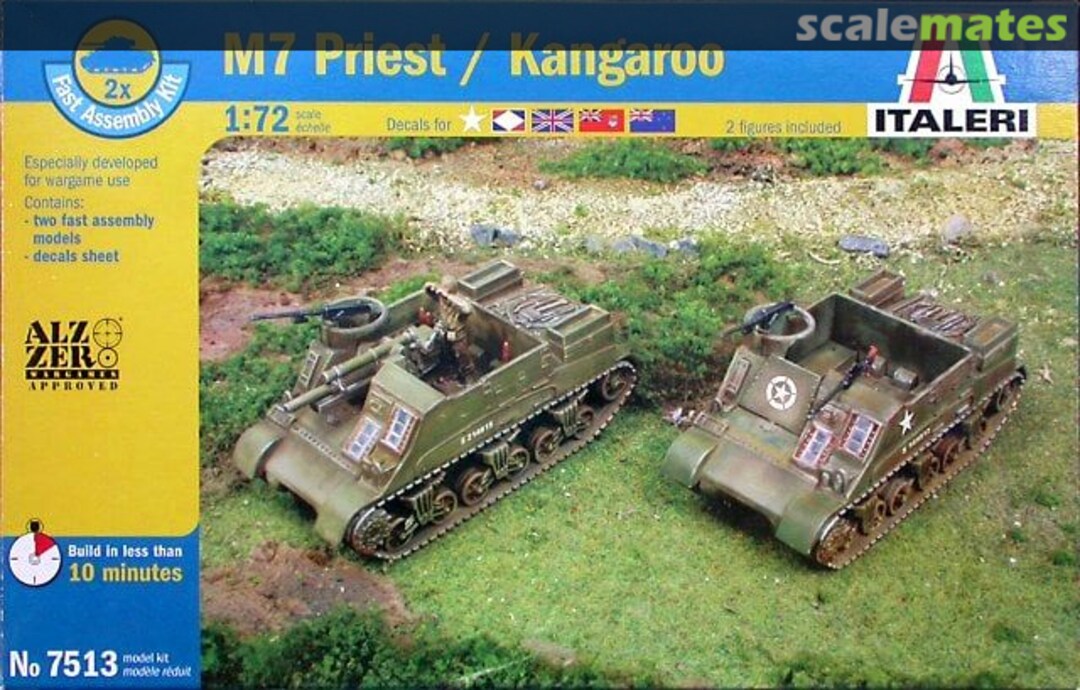 Boxart M7 Priest 105mm HMC / Kangaroo 7513 Italeri