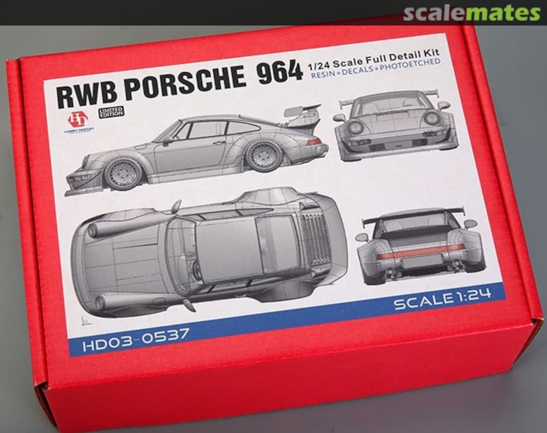 Boxart RWB Porsche 964 full detail kit HD03-0537 Hobby Design