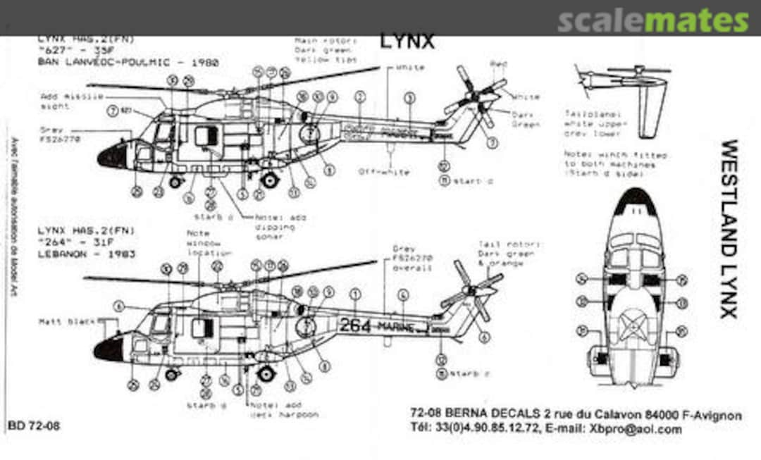 Boxart Westland A BD 72-08 Berna Decals